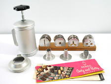 Mirro Cookie Cooky Aluminum Pastry Press with 12 Discs and 3 Tips Recipe VTG for sale  Shipping to South Africa