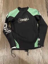 O'Neill Long Sleeve Wetsuit Top Men's Medium Black Green Key Pocket, used for sale  Shipping to South Africa