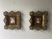 Vintage 1970’s Portrait Set Of Two By A Cameo Creation, Ornate Gold Frames, Art for sale  Shipping to South Africa