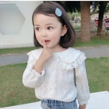 Roupas de primavera nova camisa feminina camisa branca infantil colarinho boneca estilo top comprar usado  Enviando para Brazil