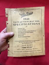 LIVRO DE ESPECIFICAÇÕES ANTIGO VINTAGE 1940 VAN DORN VÁLVULA E VÁLVULA ASSENTO FERRAMENTA 20s 30s 40s comprar usado  Enviando para Brazil