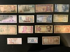 Lote de 15 Billetes Extranjeros Antiguos Moneda Mundial Usados segunda mano  Embacar hacia Argentina