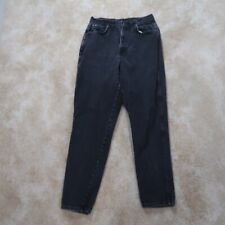 Jeans feminino vintage chique cintura alta afunilado mãe 16T preto denim EUA comprar usado  Enviando para Brazil
