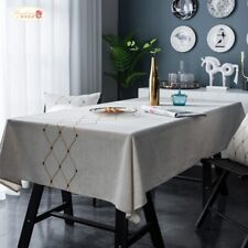 Toalha de mesa quadrada bordada geométrica em forma de diamante linho nórdico comprar usado  Enviando para Brazil