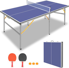 Juego de mesa de tenis de mesa de ping pong plegable y portátil Petfu, con red y 2 3 segunda mano  Embacar hacia Argentina