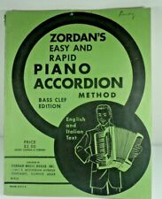 Usado, ZORDAN'S EASY AND RAPID PIANO ACORDEON METHOD Bass Clef Edition 1937 comprar usado  Enviando para Brazil