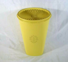 Tupperware Daffodil Yellow Servalier 16 xícaras vasilha de lanche com selo instantâneo comprar usado  Enviando para Brazil