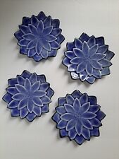 Conjunto de 4 porta-copos Pier One Imports flor de lótus azul Japão comprar usado  Enviando para Brazil