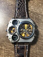 Relógio de pulso masculino Oulm quartzo esporte militar pulseira de couro novas baterias comprar usado  Enviando para Brazil