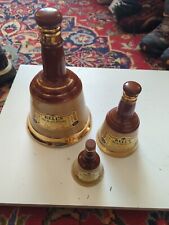 Wade Bell's Old Scotch Whisky Ceramic Bell Bottles x3 Collectibles Man Cave Bar, used for sale  Shipping to South Africa