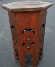 Vintage Wood Arts & Crafts Mission Hexagonal Plant Stand Side/Accent Table for sale  Shipping to South Africa