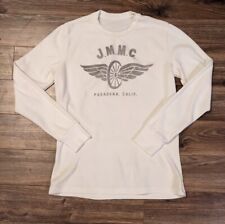 Johnson Motor Company Mens LS White Graphic Thermal Waffle Knit Shirt - S Read! for sale  Shipping to South Africa