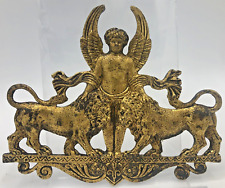 Antiguo adorno de muebles estilo imperio francés siglo XIX bronce dorado leones segunda mano  Embacar hacia Argentina