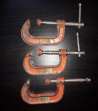 Vintage Greenwood Malleable G Clamps Bundle Of 3 5.5cm Max Grip Used for sale  Shipping to South Africa