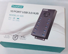 Concentrador USB Sipolar - Concentrador de datos USB de 10 puertos - Concentrador alimentado USB industrial - USB 3.0 A-423 segunda mano  Embacar hacia Argentina