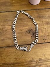 Zara chunky snake choker necklace chain , used for sale  GRAYS
