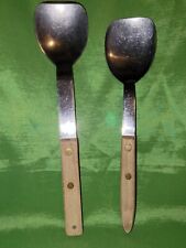 Vintage Ad Warco & Vernon CO Stainless Steel Ice Cream Scoops Wood Handle Japan for sale  Shipping to South Africa