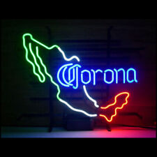 Mapa Corona Cerveza México 20"x16" letreiro de néon lâmpada cerveja bar decoração de parede vidro comprar usado  Enviando para Brazil