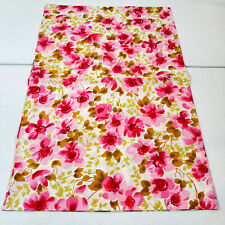 vintage bibb pillowcase standard pink floral cotton blend usa no iron for sale  Shipping to South Africa