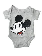 Disney Mickey Mouse Body Una Pieza Bebé Niño Talla 0-3 Meses Gris Mangas Cortas segunda mano  Embacar hacia Argentina