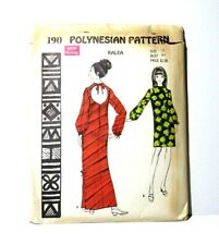 Vintage Polynesian Sewing Pattern Kalea 190 Size 12 Bust 34 Hawaii Island Style for sale  Shipping to South Africa