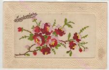 Cpa brodee embroidered d'occasion  Amboise