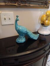 Blue ceramic peacock for sale  Deltona