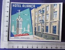 Hotel Alianca Faro Portugal Kofferaufkleber luggage label comprar usado  Enviando para Brazil