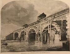 Usado, Demolição de Westminster Antigo Ponte. Madeira Gravura, 1860. comprar usado  Enviando para Brazil