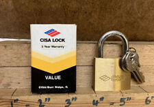 Cisa Brass Padlock 40mm Hardened Security Door Garage Shed Lock Up Shutter VB40 for sale  Shipping to South Africa