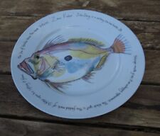 Vintage Jersey Pottery Dinner Plate John Dory Fish Design By Richard Bramble for sale  Shipping to South Africa