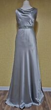 JOHN LEWIS silver cowl maxi dress size 14 evening long party wedding satin for sale  Shipping to South Africa