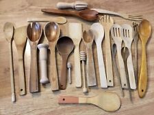 Over 20 Estate VTG & New Wood Wooden Farmhouse Kitchen Spoons & Utensils Lot 11 for sale  Shipping to South Africa