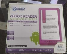 Ematic 7" Touch Screen eBook Reader and Android Internet Touchscreen Tablet 4GB for sale  Shipping to South Africa