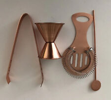 Conjunto de bar de coquetel de cobre kit de barman ouro rosa 4 peças utensílios de bar comprar usado  Enviando para Brazil