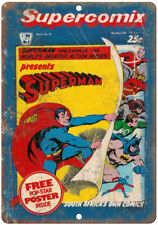 Supercomix Superman Vintage Comic Art 12" x 9" Reproduction Metal Sign J222 for sale  Shipping to South Africa
