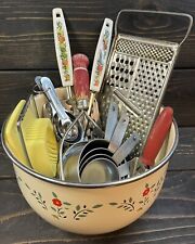 Lot Of Vintage Kitchen Utensils And Enamelware Bowl Farmhouse Tools & Gadgets for sale  Shipping to South Africa