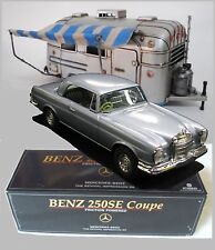 Used, Vintage Tin Friction Car Mercedes Benz 250-SE With Airstream Camper Trailer for sale  Shipping to South Africa