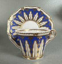 Taza y platillo de café Chamberlains Worcester c1820s. Antigua porcelana inglesa. segunda mano  Embacar hacia Argentina