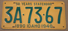 1940 idaho license for sale  Idaho Falls
