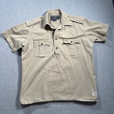 Vintage Polo Sportsman Ralph Lauren Safari Khaki Button up Shirt Mens XL for sale  Shipping to South Africa