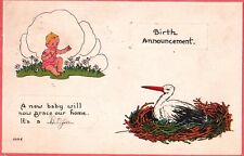Postcard embossed birth for sale  Anoka