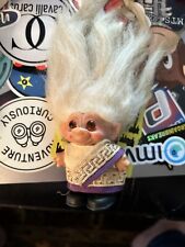 Muñeca troll DAM de colección años 60 ojos ámbar sedoso suave juguete de pelo blanco 2 1/2 pulgadas, usado segunda mano  Embacar hacia Argentina