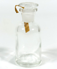 "Botella de vidrio transparente con tapón de vidrio transparente de laboratorio PYREX HECHA EN EE. UU. 4" segunda mano  Embacar hacia Argentina