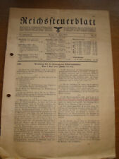 Reichssteuerblatt april 1937 gebraucht kaufen  Bad Soden