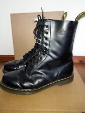 Dr Martens Patent Leather Boots Mens Black 10 Hole  Uk 12 for sale  Shipping to South Africa