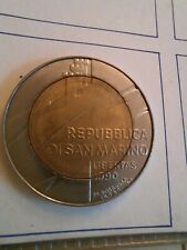 Moneta 500 lire bimetallica Rara - 1990 Repubblica di San Marino  1690 anni usato  Monte San Pietro