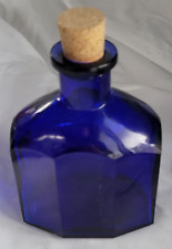 Vintage Cobalt Blue Bottle with Cork for sale  Shipping to South Africa