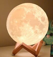 Lámpara de luna dormitorio luz nocturna 7" pulgadas 16 colores recarga 3D sensor táctil control remoto, usado segunda mano  Embacar hacia Argentina
