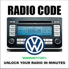RADIO CODES FITS VOLKSWAGEN PIN RADIO DECODING RCD 500 RNS 310 149 FAST SERVICE for sale  Shipping to South Africa